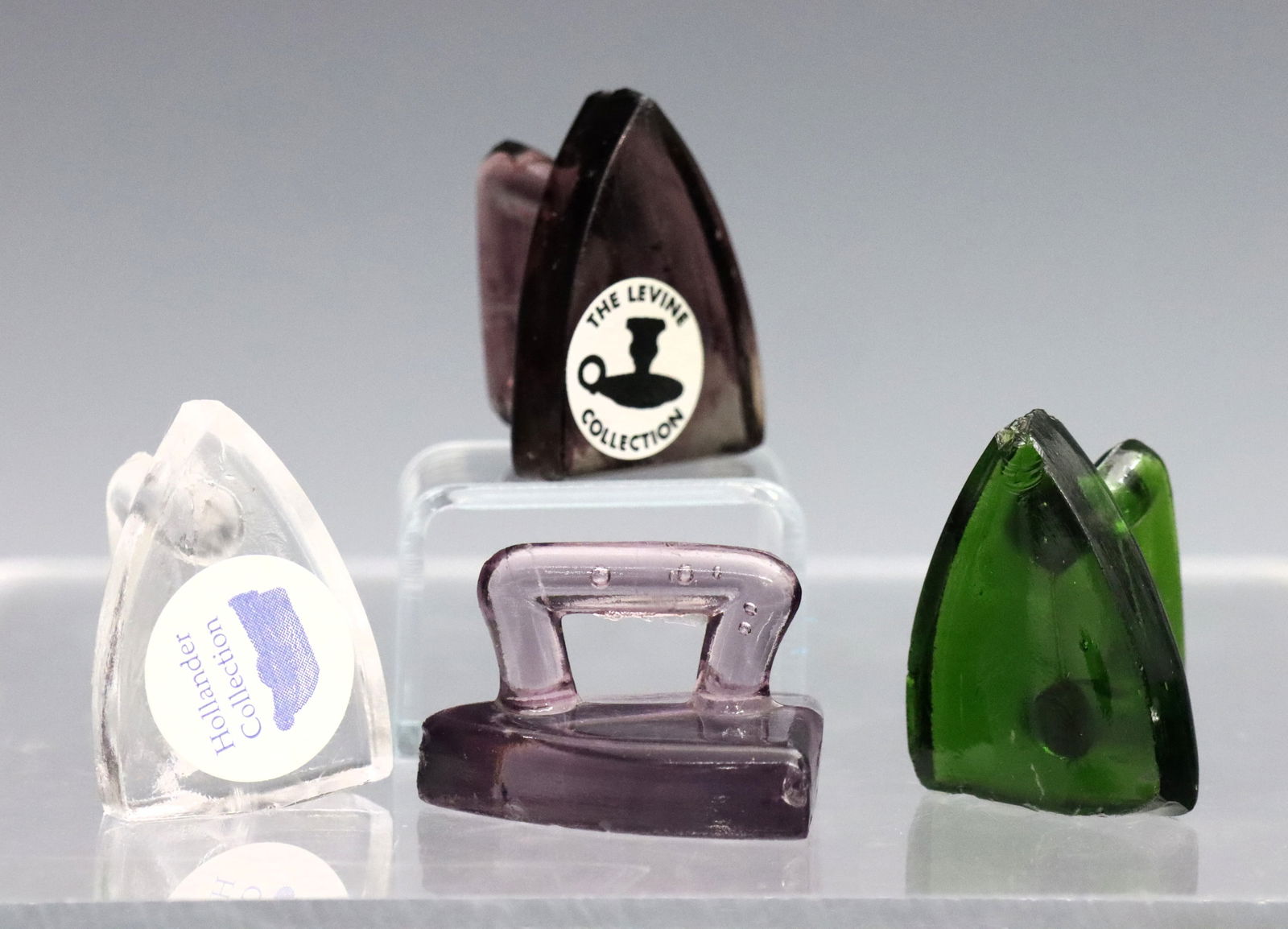 4 Sandwich Glass Toy Irons (1 of 8)