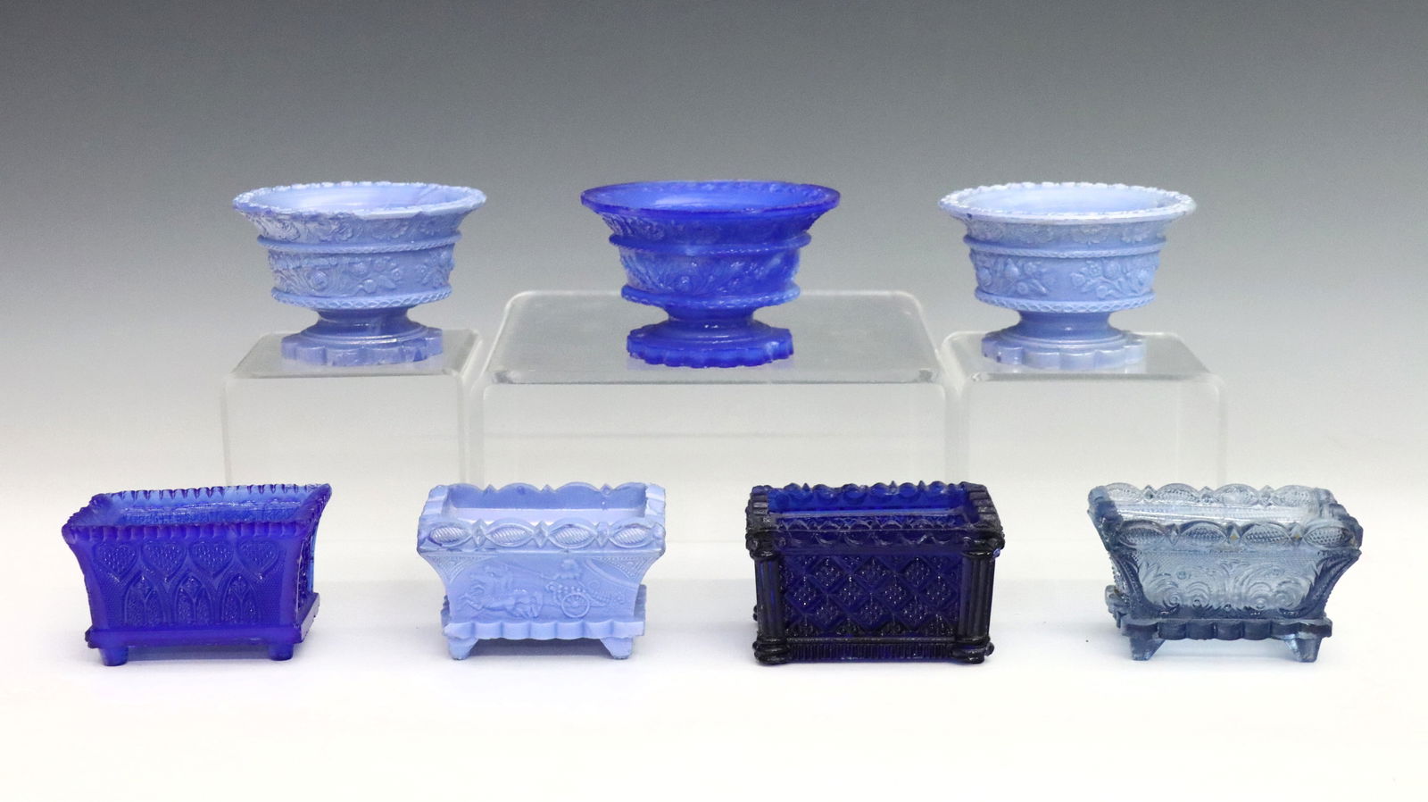 7 Sandwich Lacy Glass Salts (1 of 20)