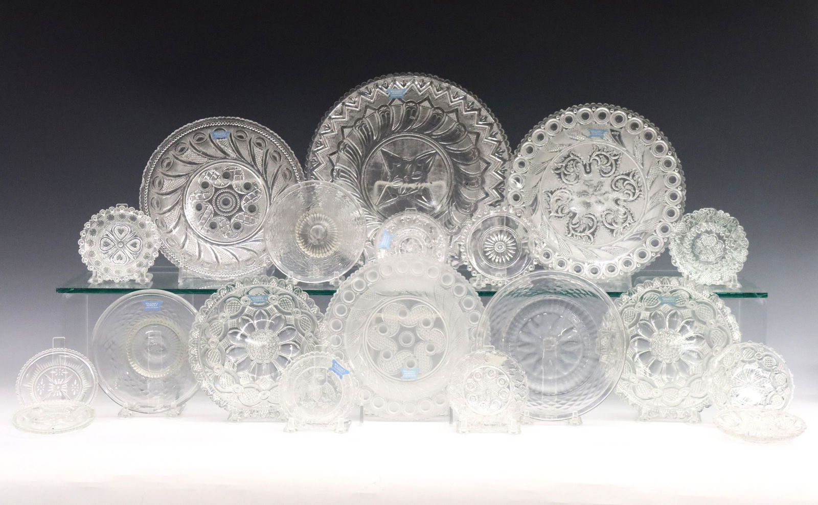 19 Lacy Glass Plates & Nappies (1 of 1)
