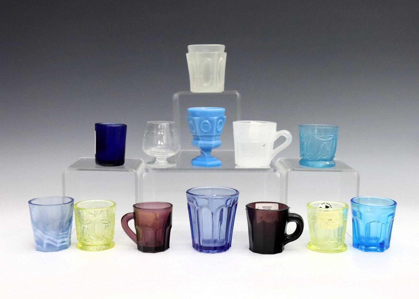 13 Pressed Glass Tumblers & Tasters (1 of 1)