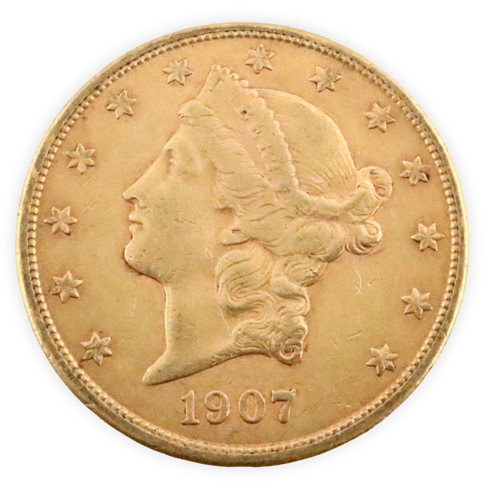 1907 U.S. Liberty Double Eagle $20 Gold Coin (1 of 2)