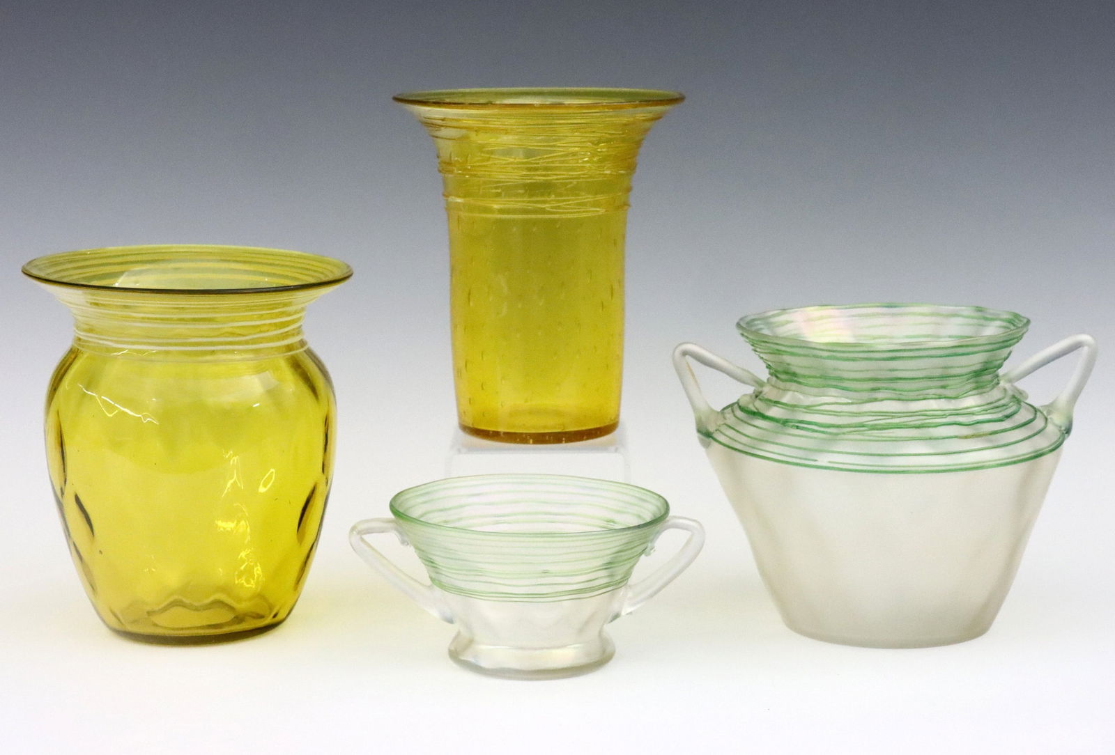 4 pc Steuben Threaded Glass (1 of 1)