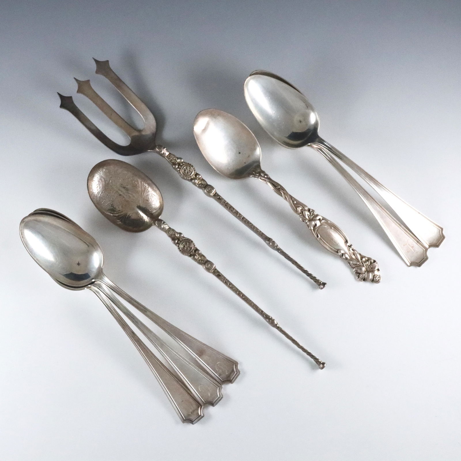 8 American Sterling Serving Utensils (1 of 1)