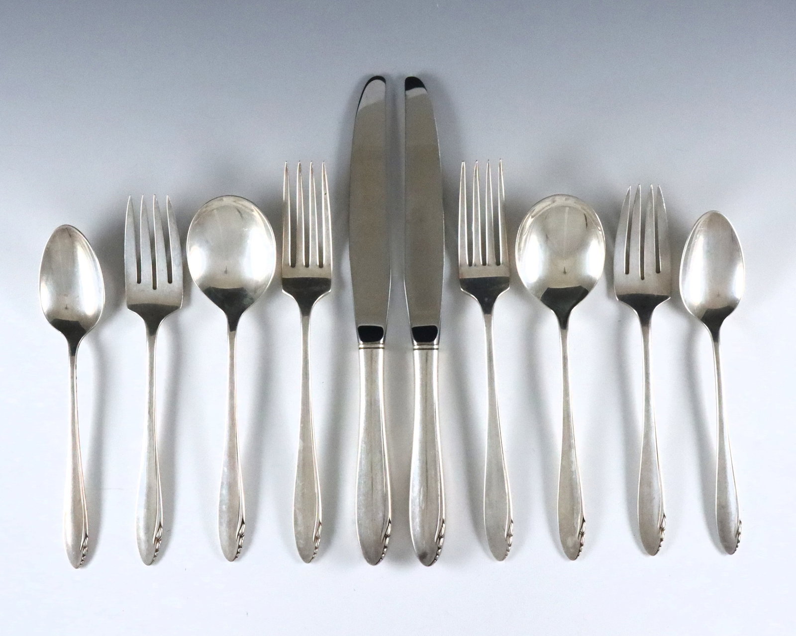 55 pc Heirloom Lasting Spring Sterling Flatware (1 of 2)