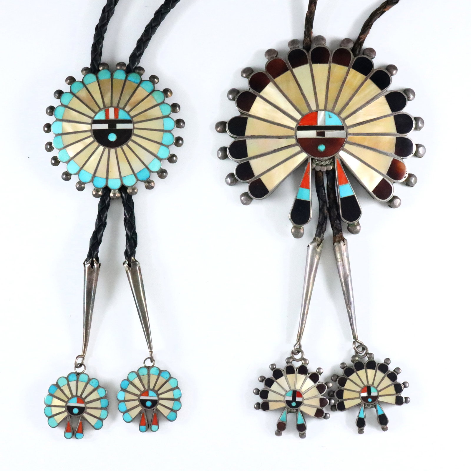 2 Zuni Headdress Bolo Ties (1 of 3)