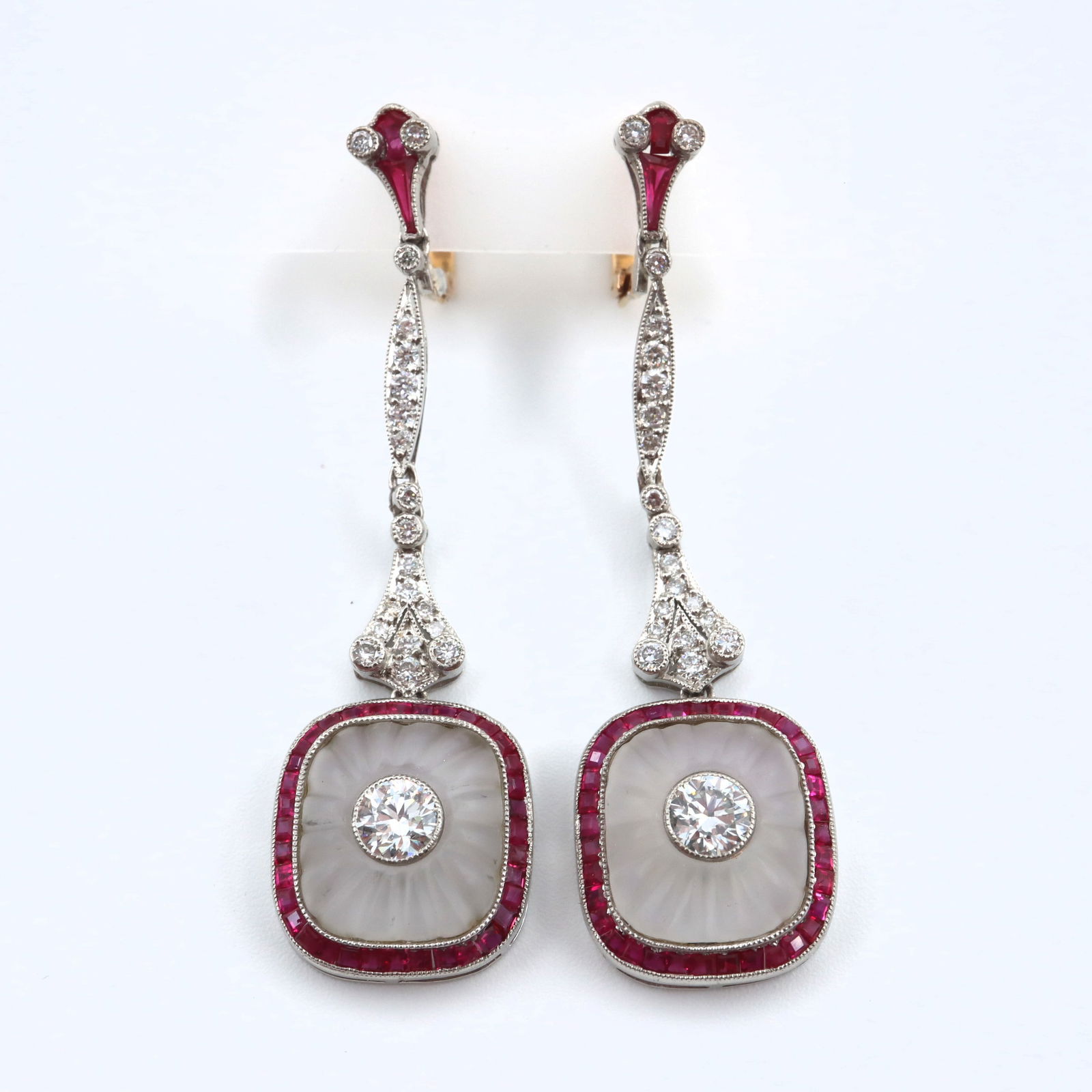 14k Gold, Diamond & Ruby Earrings (1 of 1)