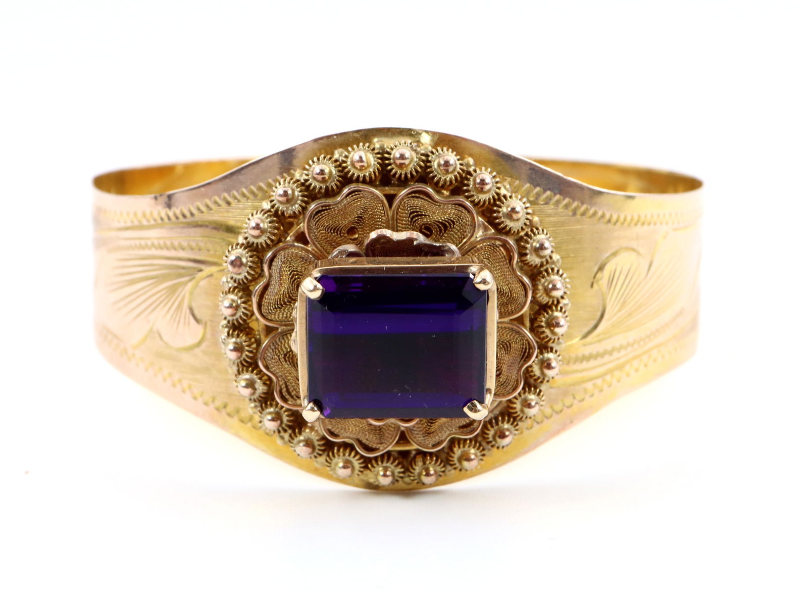 Victorian 9k Gold & Amethyst Bracelet (1 of 3)