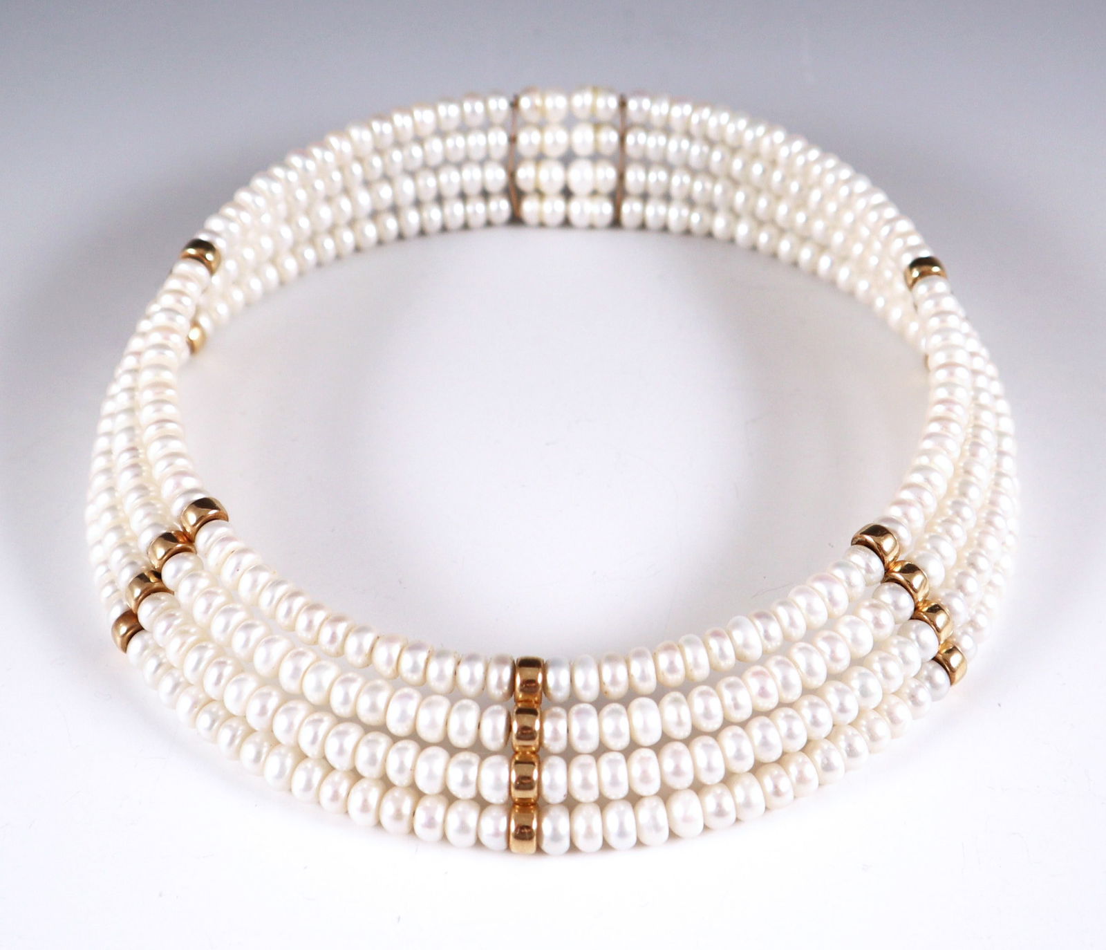 14k Gold & Pearl Collar Necklace (1 of 2)