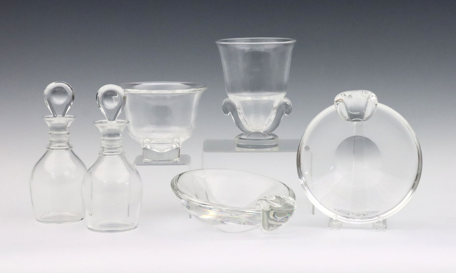 6 pc Steuben Crystal Tableware (1 of 2)