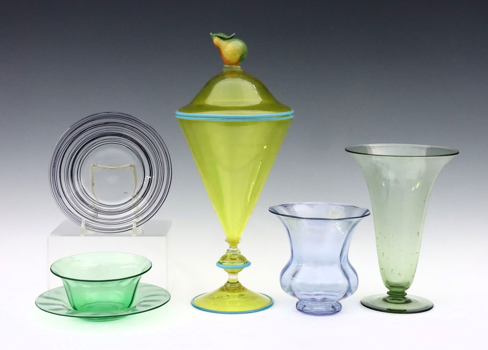 6 pc Art Glass incl. Steuben (1 of 2)