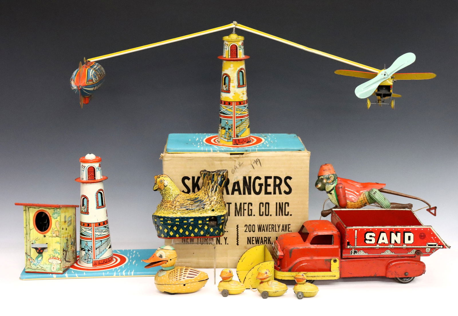 7 Lithographed Tin Toys (1 of 1)