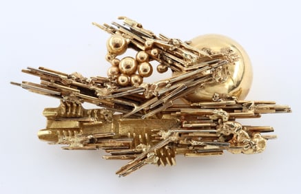 A. Pomodoro 18k Gold Brooch