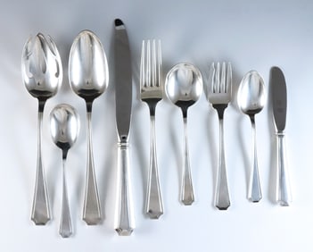 82 pc Gorham Fairfax Sterling Flatware