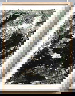 E. Vedova Monotype: Emilio Vedova, Italian, 1919-2006. A late 20th century monotype abstract in color on Tullis Workshop paper with deckled edges, printed and published by Garner Tullis, New York. Signed "Vedova"