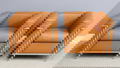 Pr Le Corbusier LC2 Club Chairs