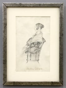 Folk Art Pencil Portrait