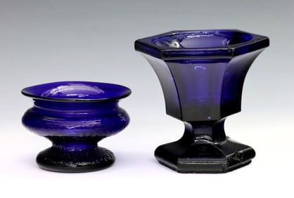 2 American Pattern Molded Salts