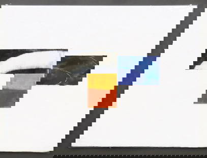 Martin Beck Monotype: Martin Beck, Austrian/American, b. 1963. A 1980's monotype abstract in color on Tullis Workshop paper with deckled edges, printed and published by Garner Tullis, New York. Unsigned, paper labeled "DR