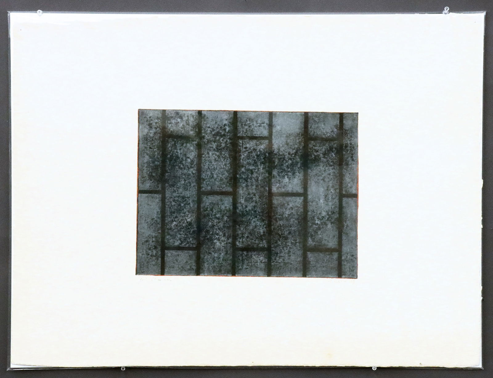 Martin Beck Monotype: Martin Beck, Austrian/American, b. 1963. A 1980's monotype on Tullis Workshop paper with deckled edges, printed and published by Garner Tullis, New York. Signed "M. Beck" and dated "89" lower right, d