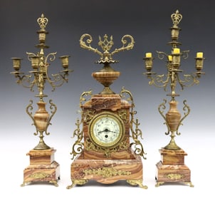 French 3 pc Clock Set
