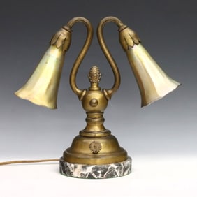 Desk Lamp with Tiffany Favrile Shades