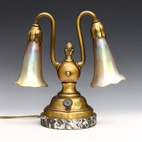 Desk Lamp with Tiffany Favrile Shades