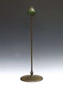 After Tiffany Bronze Candlestick