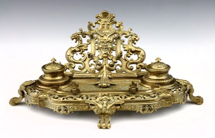 Neoclassical Bronze Ink Stand