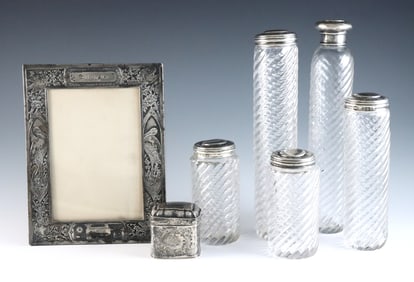 7 Silver & Glass Items