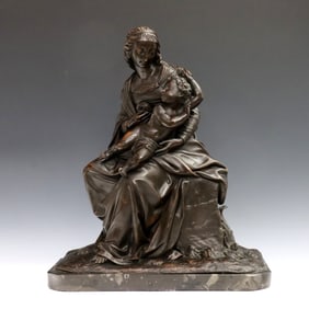 Copper Clad Figure of Mother & Child