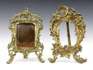 2 Brass Dresser Frames