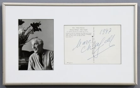 Chagall Signed Postcard