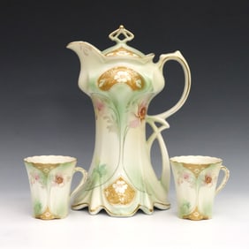 3 pc German Porcelain Chocolate Set