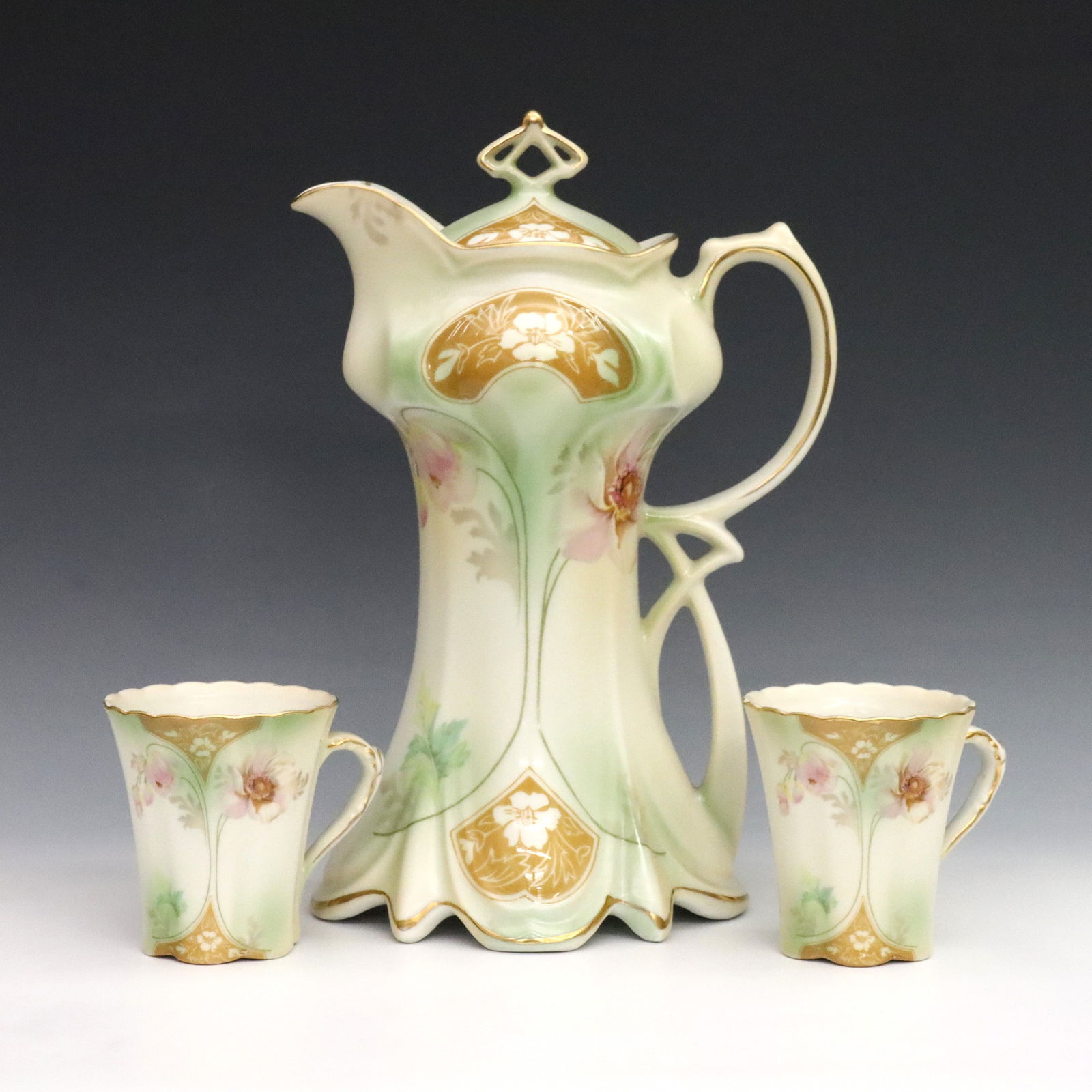 3 pc German Porcelain Chocolate Set (1 of 3)