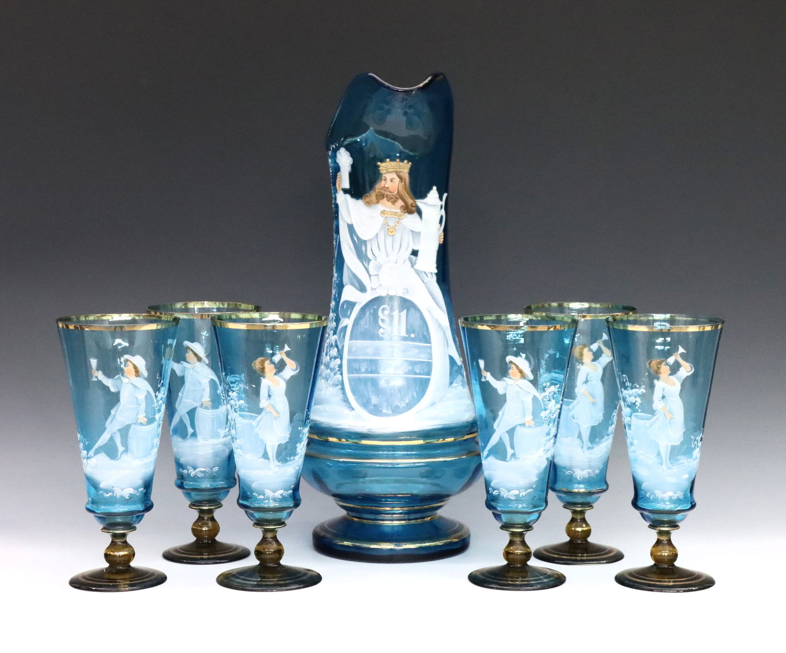 7 pc Mary Gregory Drink Set (1 of 2)