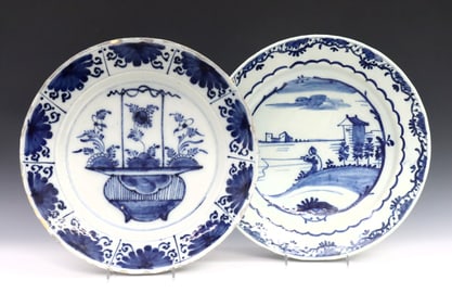 2 Delft Earthenware Chargers