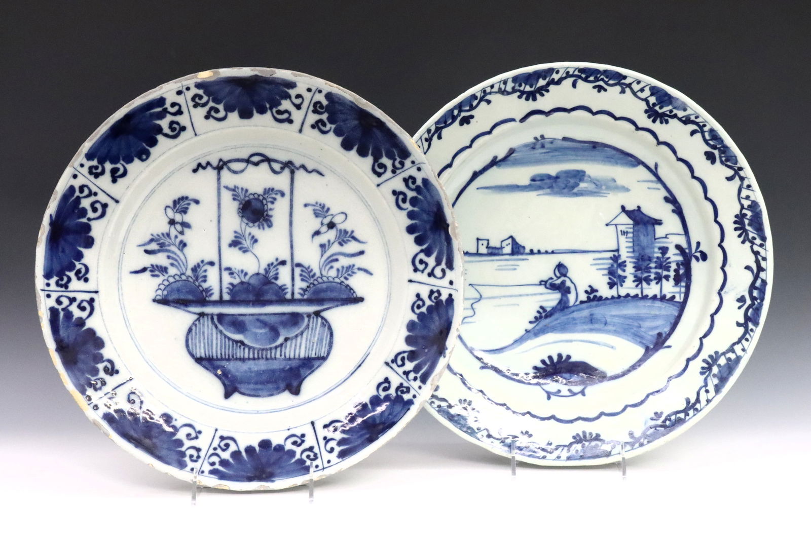 2 Delft Earthenware Chargers (1 of 2)