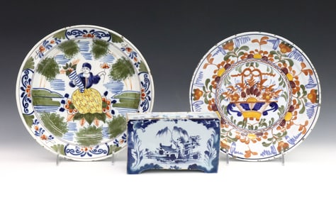 3 pc Delft Earthenware