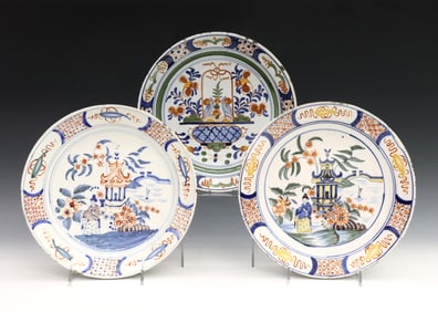 3 Delft Earthenware Plates