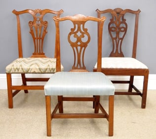3 American Chippendale Side Chairs
