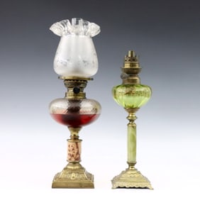 2 Victorian Oil Lamp