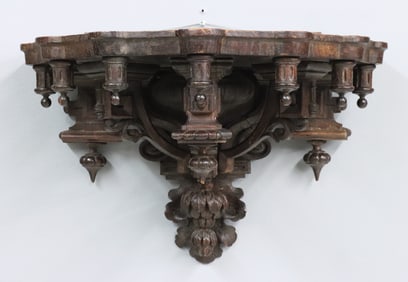 Victorian Oak Wall Shelf