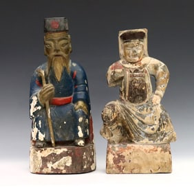 2 Chinese Reliquary Figures