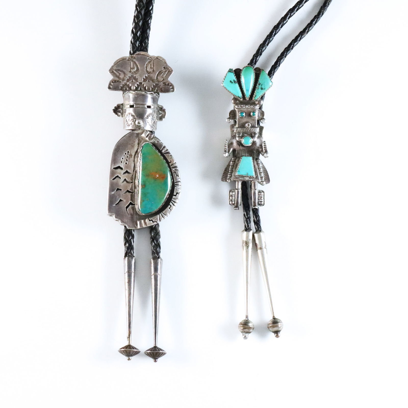 2 Native American Sterling Bolo Ties (1 of 2)