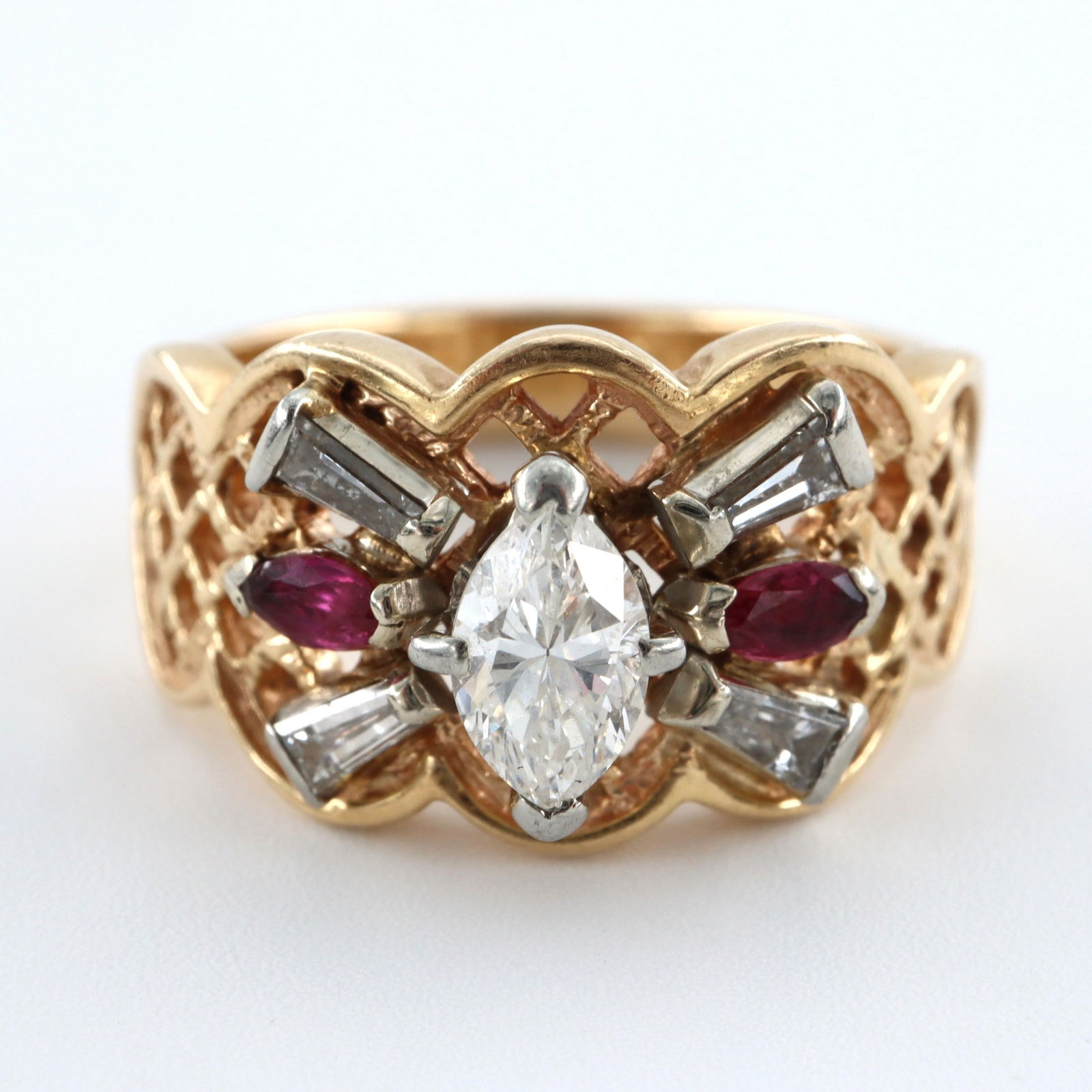 14k Gold, Diamond & Ruby Ring (1 of 3)