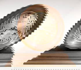 Chelsea Ship's Bell Mantel Clock: A mid 20th century Chelsea Ship's Bell mantel clock, serial number 164460. 8-day movement with 4" Silvered metal dial and Arabic numerals, marked "Kelvin & Wilfred O. White Co., Boston-New York, Chels