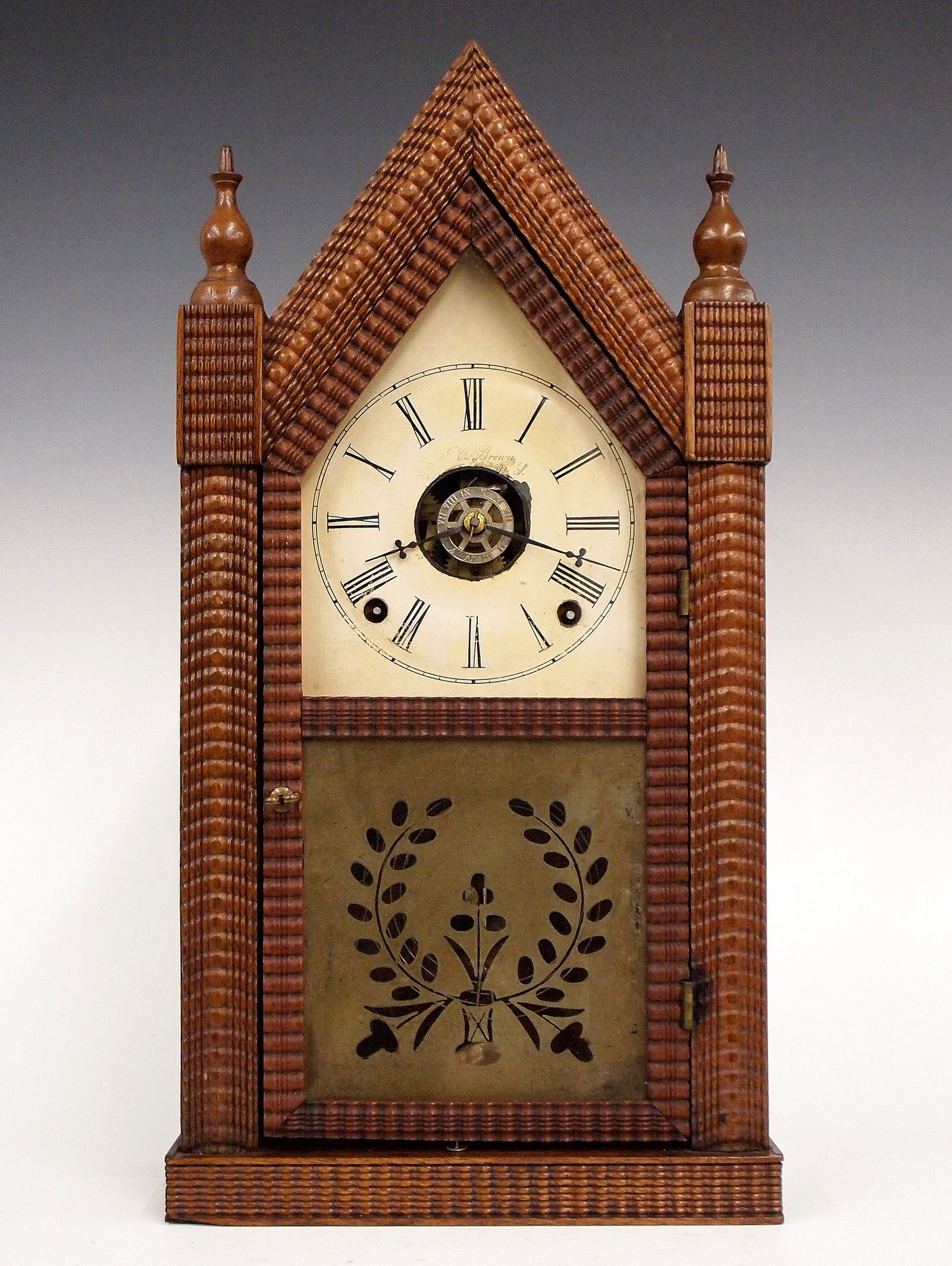 J. C. Brown Ripple Front Steeple Clock (1 of 6)