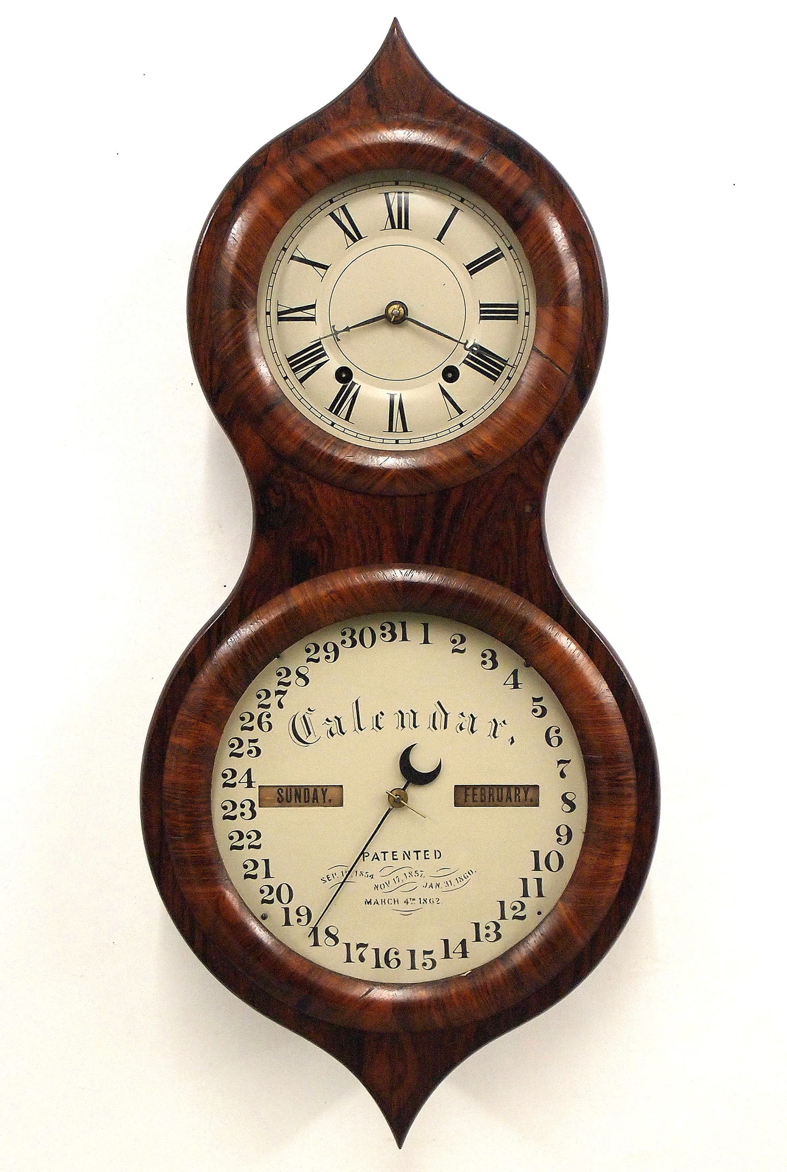 Seth Thomas Office Calendar No. 3 Peanut Wall Clock (1 of 5)