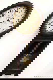 Seth Thomas No. 2 Regulator: A 1930's Seth Thomas No. 2 model Regulator. 8-day time only weight driven movement with trapezoidal plates and maintaining