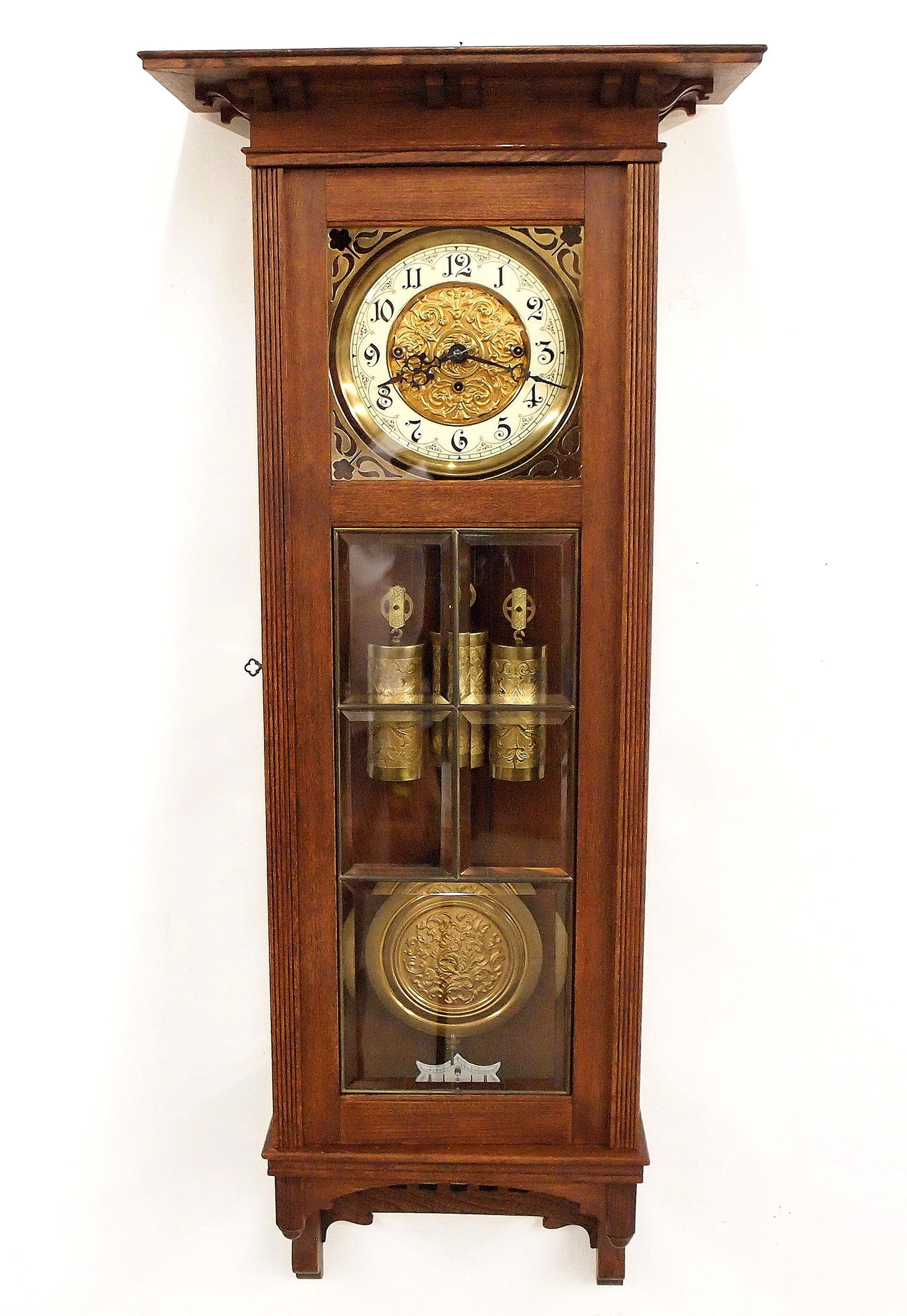 Gustav Becker 3 Weight Vienna Regulator Wall Clock (1 of 6)